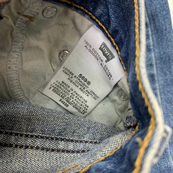 Levi's 569 Boys Sz 8 Regular 24x22 Medium Wash Straight Leg Jeans - Picture 6 of 10